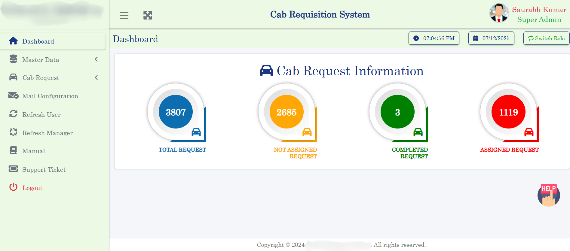 Cab Requisition System - Laravel Enterprise Web Application